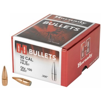 Hornady FMJ-BT 30 Caliber .308 150 Grain Box of 100