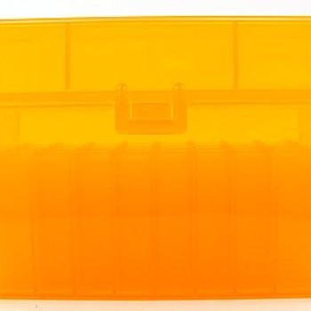 FS Reloading Plastic Ammo Box Large Rifle 50 Round Translucent Amber