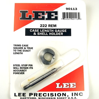 Lee Precision Case Length Gauge & Shell Holder .222 Remington