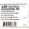 Lee Precision Carbide Factory Crimp Instructions .45 ACP