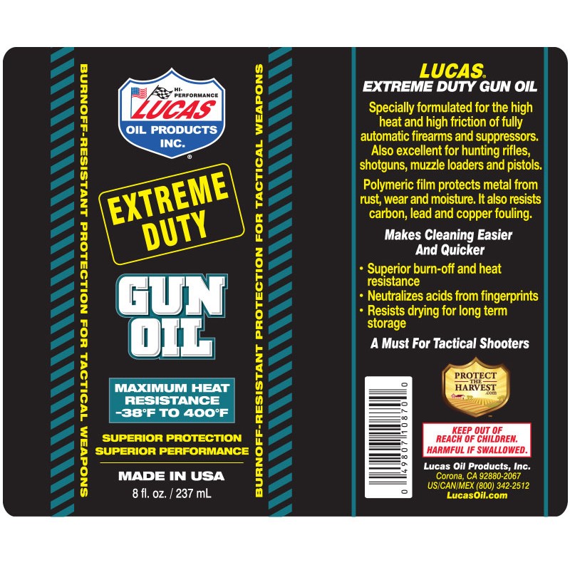 Lucas Oil All-Weather Hunting Gun Oil 2oz 18/Pack