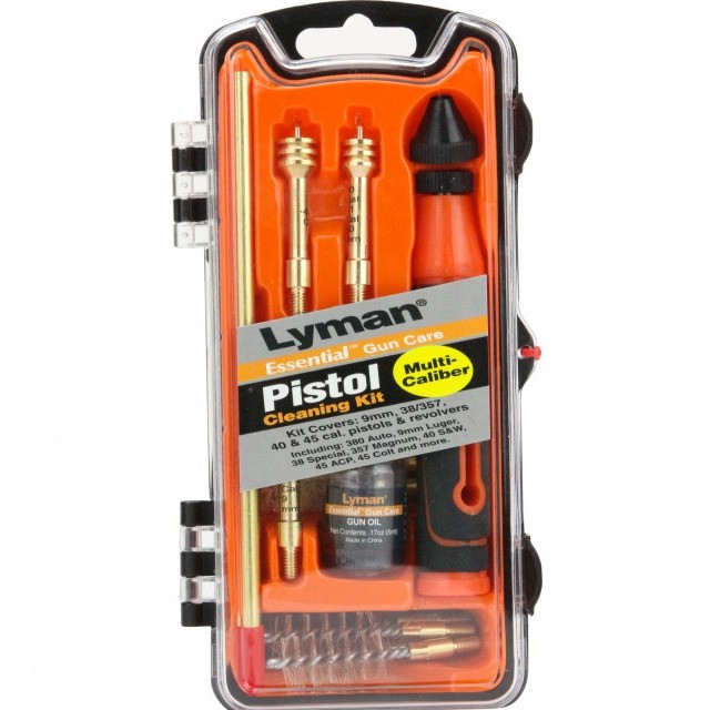 Lyman Essential Pistol Cleaning Kit 38cal 9mm 40cal 45 ACP