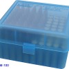 MTM Case-Gard Hinge Top Ammo Box 100 Rounds 22-250 Rem, 243 Win, 308 Win Blue