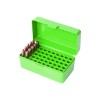 MTM Case-Gard Solid Green Ammo Box 50 Rounds 22 Hornet, 30 M1 Carbine