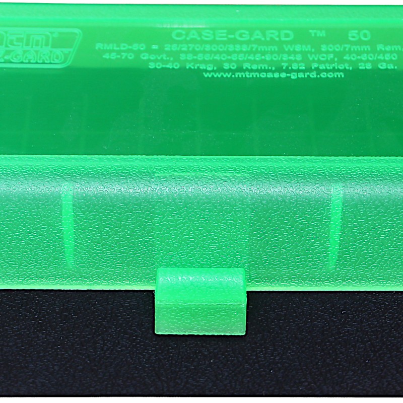 MTM Case-Gard Hinge Top Ammo Box 50 Rounds 270 WSM, 375 Win, 450 Marlin, 50-110 Win