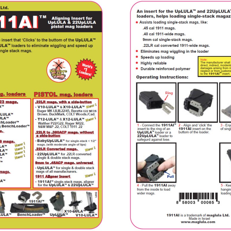 Maglula Aligner Insert 22LR-45 Gray