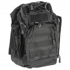 NCSTAR First Responder Utility Bag, Nylon, Black, MOLLE / PALS Webbing, Rear Concealed Carry Pocket, Shoulder Strap CVFRB2918B