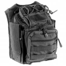 NCSTAR First Responder Utility Bag, Nylon, Gray, MOLLE / PALS Webbing, Rear Concealed Carry Pocket, Shoulder Strap CVFRB2918U