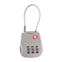 Pelican Lock, Gray, TSA Lock w/Steel Cable 1500-518-000