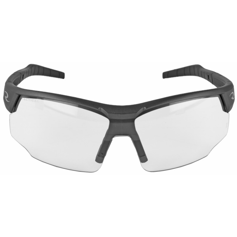 Radians Skybow Glasses, Ballistic Rated, Flexible Temple Tips, Rubberized Nosepiece, Single Lens, Grey/Clear SB0110CS
