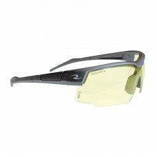 Radians Skybow Glasses, Ballistic Rated, Flexible Temple Tips, Rubberized Nosepiece, Single Lens, Grey/Yellow SB01Y0CS