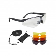 Radians T-85, Glasses, Blk Frame, Clear, Copper, Amber, Orange, Green Mirror, Case/Cloth Bag/Neckcord T85RC