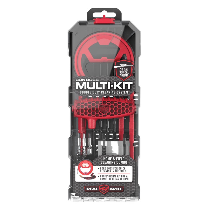 Real Avid Gun Boss, Multi-Kit, Home and Field Double Duty Professional Gun Cleaning, Fits .30, .308, 7.62mm, Rifle AVGBMK308