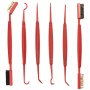Real Avid Accu-Grip, Picks And Brushes, Ergonomic, Triangular Handles, Nylon, Bronze Phospher, Combination, Bristles, Gun Detailing Tools AVPBS