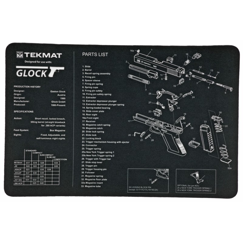 TekMat Pistol Mat For Glock, 11