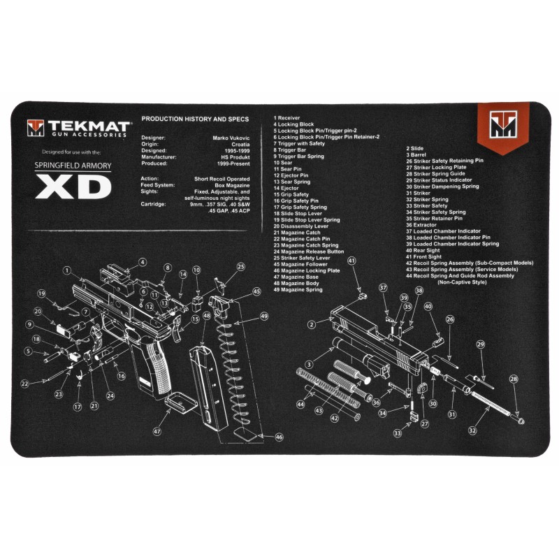 TekMat Springfield XD Pistol Mat, 11