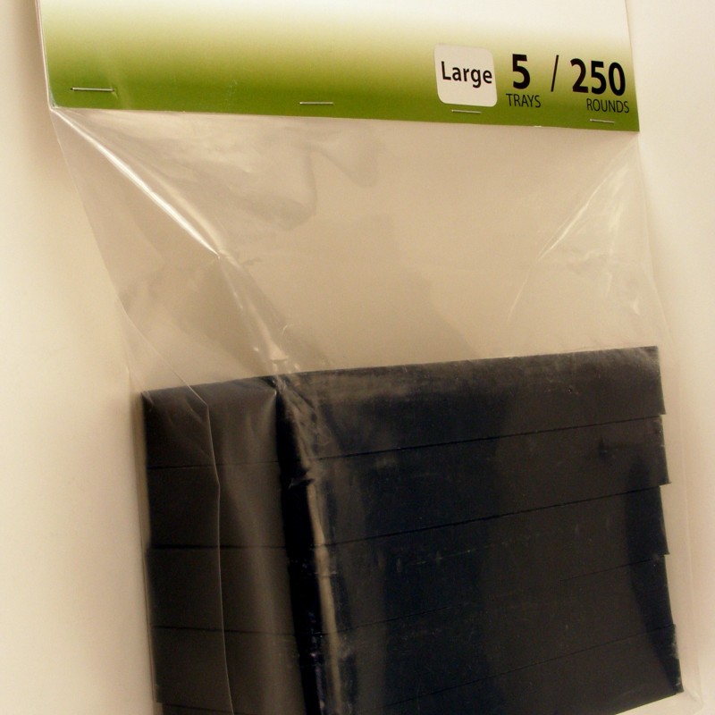 Top Brass Large Caliber Pistol - 50 Rnd Black Plastic Tray 5 pack