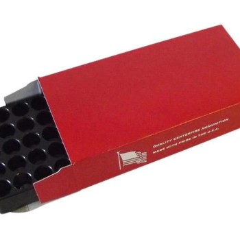 Top Brass Red Ammunition Box #4 w/50 Rnd Tray 25 pack .45 ACP / .40 S&W / 10MM 