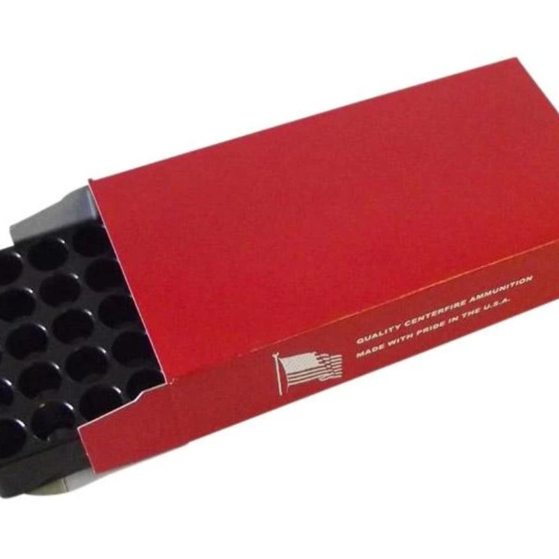 Top Brass Red Ammunition Box #4 w/50 Rnd Tray 25 pack .45 ACP / .40 S&W / 10MM 