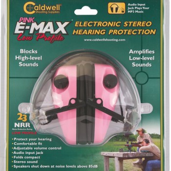 Caldwell E-Max Low Profile Electronic Hearing Protection - Pink