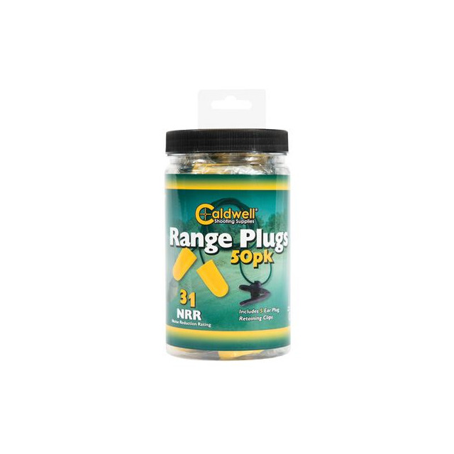 Caldwell Range Plugs With Cord, 31 NRR, 50pk