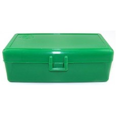 FS Reloading Plastic Ammo Box Large Pistol 50 Round Solid Green