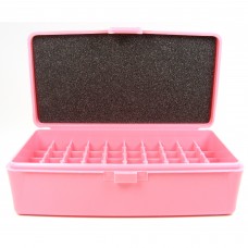 FS Reloading Plastic Ammo Box Large Pistol 50 Round Solid Pink