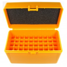 FS Reloading Plastic Ammo Box Large Rifle 50 Round Solid Amber