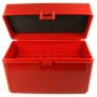 FS Reloading Plastic Ammo Box Large Rifle 50 Round Solid Red