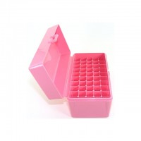 FS Reloading Plastic Ammo Box Large Rifle 50 Round Solid Pink