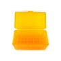FS Reloading Plastic Ammo Box Medium Rifle 50 Round Translucent Amber
