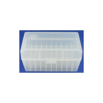 FS Reloading Plastic Ammo Box Large Rifle 50 Round Clear