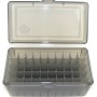 FS Reloading Plastic Ammo Box Medium Rifle 50 Round Translucent Smoke