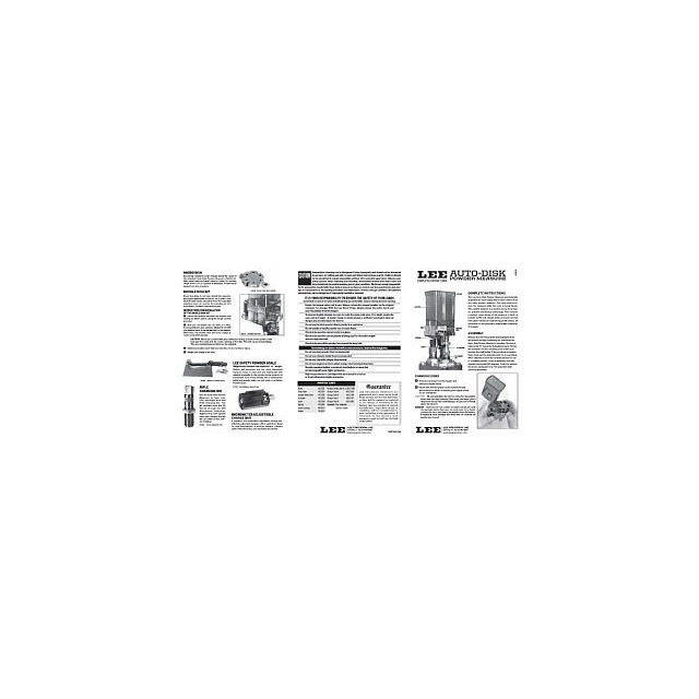 Lee Precision P.M. Instructions