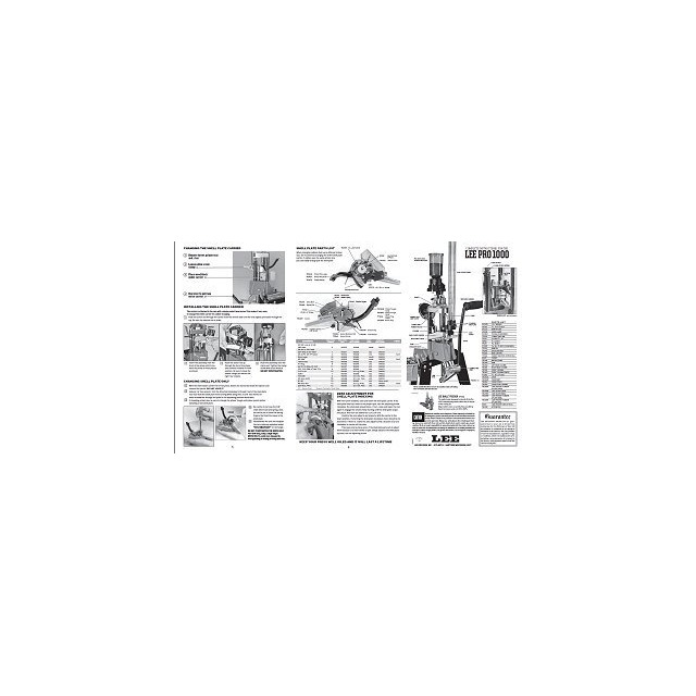 Lee Precision Pro 1000 Instructions Pre 2018
