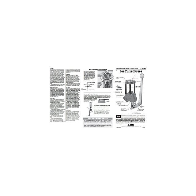 Lee Precision Instructions Turret Press Prior 2018
