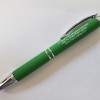 Green Bright Soft Touch Diamond Stylus Pen with Inscription
