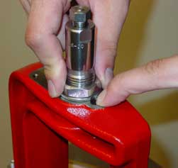 Breech lock die inserted in press