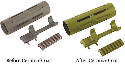 Parts before and after Cerama-Coat Parts before and after Cerama-Coat